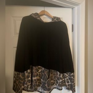 GeeGee Hoodie Leopard print/Black